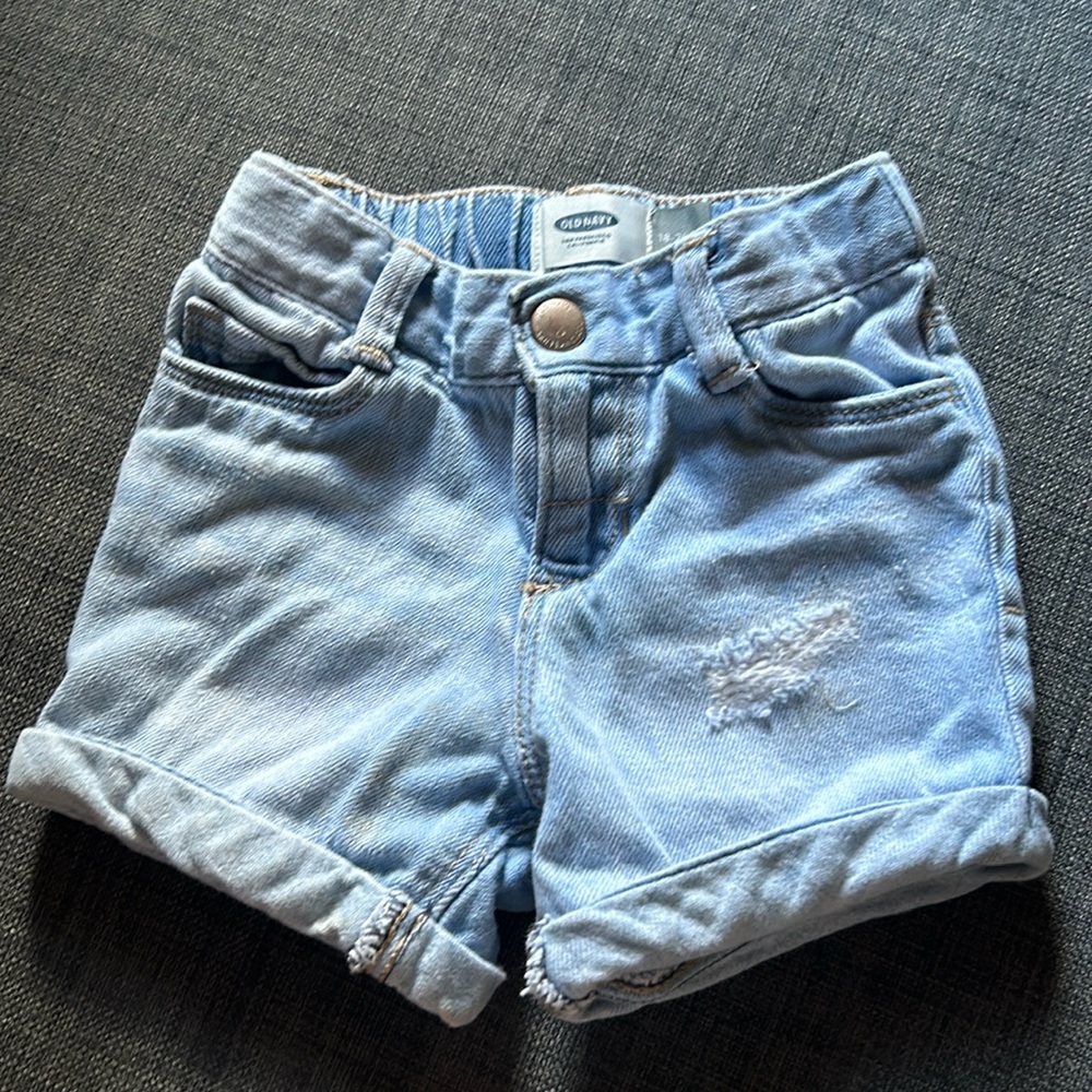 Gap denim shorts size 18-24 months